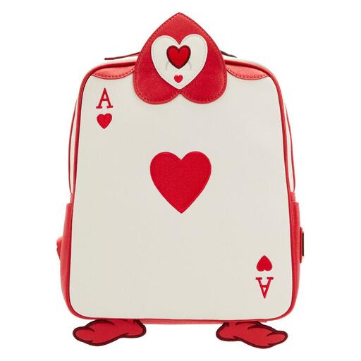 Figural backpack in the shape of the Ace of Hearts from Alice in Wonderland